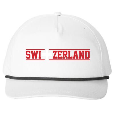 Switzerland Swiss Flag Travel Souvenir Gift Snapback Five-Panel Rope Hat