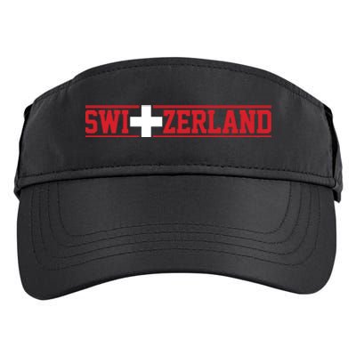 Switzerland Swiss Flag Travel Souvenir Gift Adult Drive Performance Visor