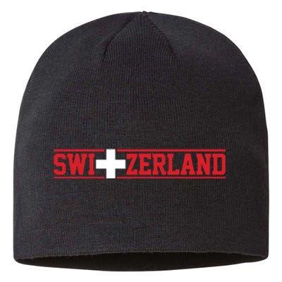 Switzerland Swiss Flag Travel Souvenir Gift Sustainable Beanie