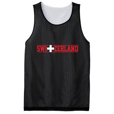 Switzerland Swiss Flag Travel Souvenir Gift Mesh Reversible Basketball Jersey Tank