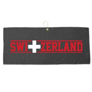 Switzerland Swiss Flag Travel Souvenir Gift Large Microfiber Waffle Golf Towel