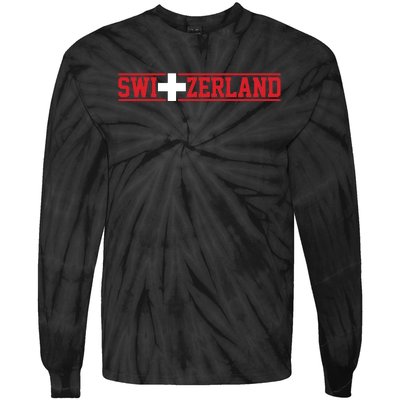 Switzerland Swiss Flag Travel Souvenir Gift Tie-Dye Long Sleeve Shirt