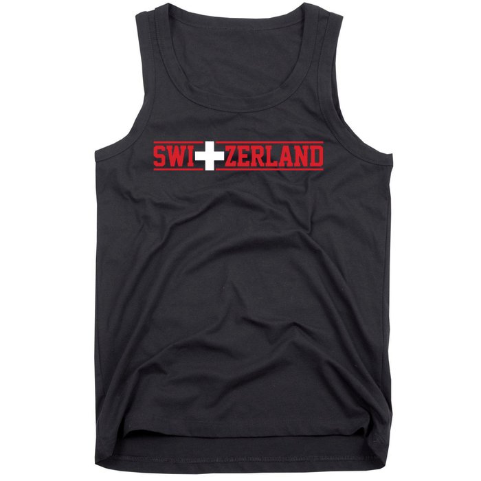 Switzerland Swiss Flag Travel Souvenir Gift Tank Top