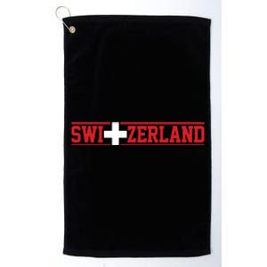 Switzerland Swiss Flag Travel Souvenir Gift Platinum Collection Golf Towel