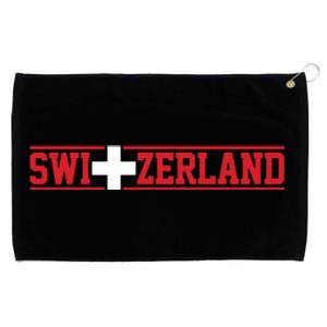 Switzerland Swiss Flag Travel Souvenir Gift Grommeted Golf Towel