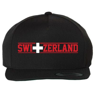 Switzerland Swiss Flag Travel Souvenir Gift Wool Snapback Cap