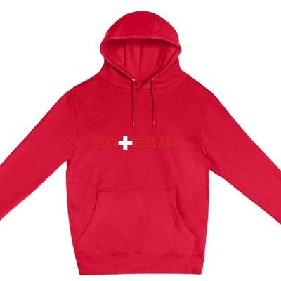 Switzerland Swiss Flag Travel Souvenir Gift Premium Pullover Hoodie