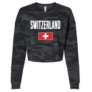 Switzerland Swiss Flag Cropped Pullover Crew