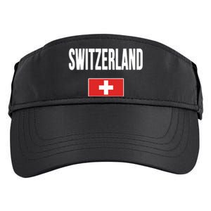 Switzerland Swiss Flag Adult Drive Performance Visor