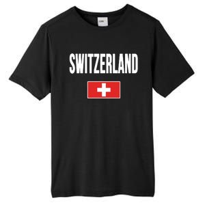 Switzerland Swiss Flag Tall Fusion ChromaSoft Performance T-Shirt