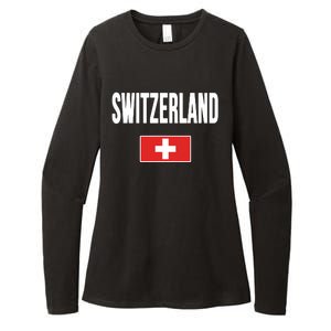 Switzerland Swiss Flag Womens CVC Long Sleeve Shirt