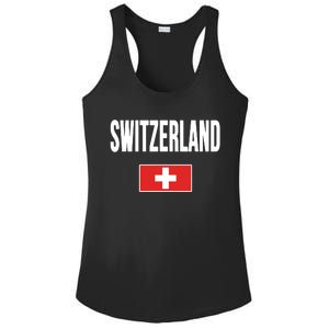 Switzerland Swiss Flag Ladies PosiCharge Competitor Racerback Tank