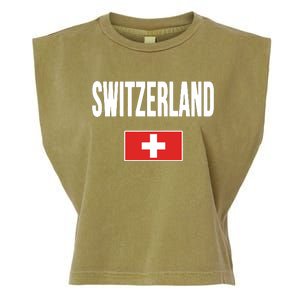 Switzerland Swiss Flag Garment-Dyed Women's Muscle Tee