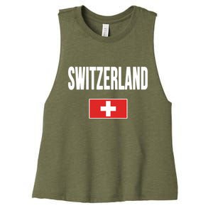 Switzerland Swiss Flag Women's Racerback Cropped Tank