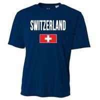 Switzerland Swiss Flag Cooling Performance Crew T-Shirt