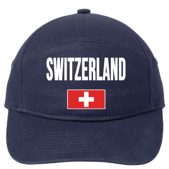 Switzerland Swiss Flag 7-Panel Snapback Hat