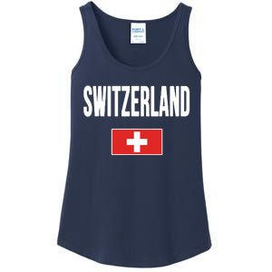 Switzerland Swiss Flag Ladies Essential Tank