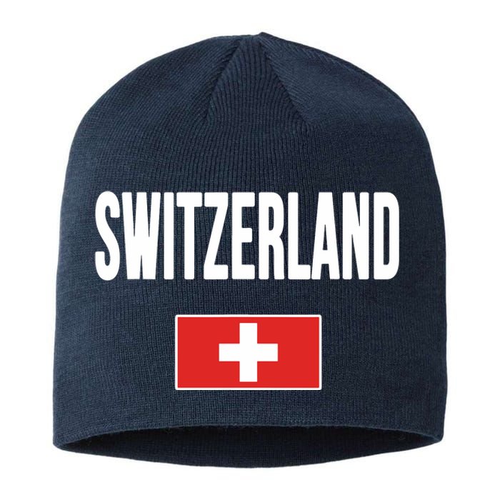 Switzerland Swiss Flag Sustainable Beanie