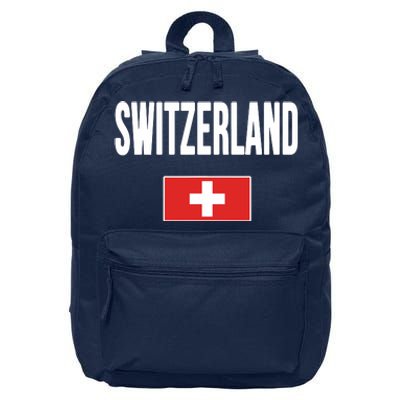 Switzerland Swiss Flag 16 in Basic Backpack