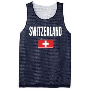 Switzerland Swiss Flag Mesh Reversible Basketball Jersey Tank