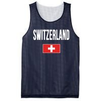 Switzerland Swiss Flag Mesh Reversible Basketball Jersey Tank