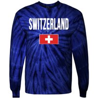 Switzerland Swiss Flag Tie-Dye Long Sleeve Shirt