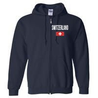 Switzerland Swiss Flag Full Zip Hoodie