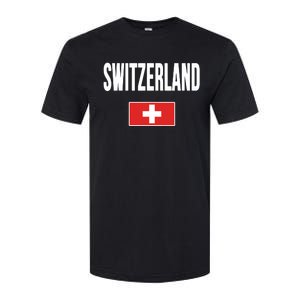 Switzerland Swiss Flag Softstyle CVC T-Shirt