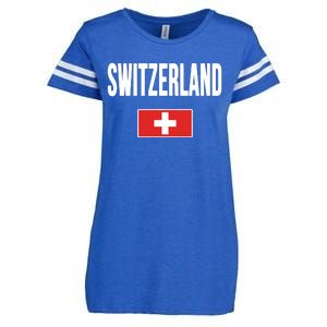 Switzerland Swiss Flag Enza Ladies Jersey Football T-Shirt