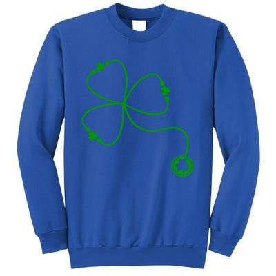 Shamrock Stethoscope For St Patricks Day Nurse In Hospital Gift Sweatshirt