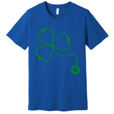 Shamrock Stethoscope For St Patricks Day Nurse In Hospital Gift Premium T-Shirt