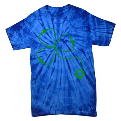 Shamrock Stethoscope For St Patricks Day Nurse In Hospital Gift Tie-Dye T-Shirt