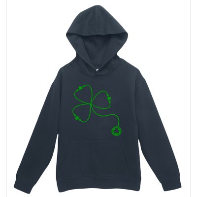 Shamrock Stethoscope For St Patricks Day Nurse In Hospital Gift Urban Pullover Hoodie