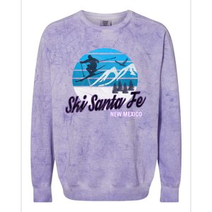 Ski Santa Fe New Mexico Usa Ski Resort Snowboarding Skiing Gift Colorblast Crewneck Sweatshirt