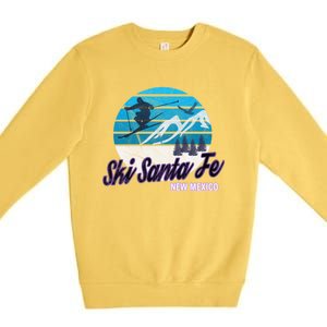 Ski Santa Fe New Mexico Usa Ski Resort Snowboarding Skiing Gift Premium Crewneck Sweatshirt