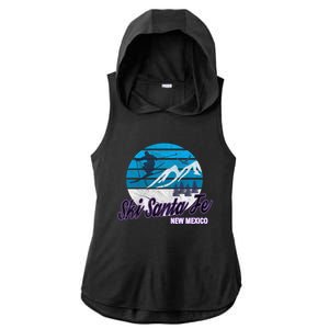 Ski Santa Fe New Mexico Usa Ski Resort Snowboarding Skiing Gift Ladies PosiCharge Tri-Blend Wicking Draft Hoodie Tank