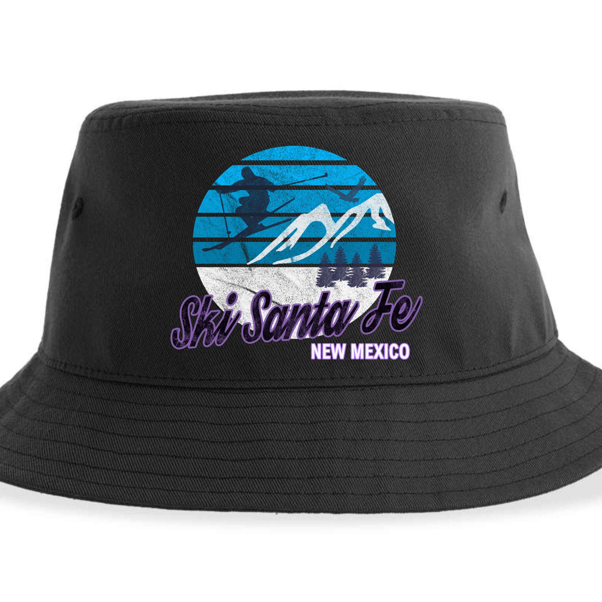 Ski Santa Fe New Mexico Usa Ski Resort Snowboarding Skiing Gift Sustainable Bucket Hat