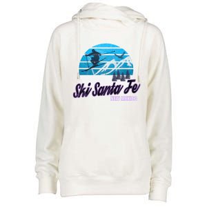 Ski Santa Fe New Mexico Usa Ski Resort Snowboarding Skiing Gift Womens Funnel Neck Pullover Hood