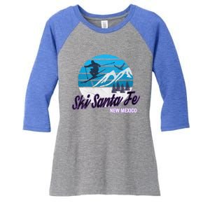 Ski Santa Fe New Mexico Usa Ski Resort Snowboarding Skiing Gift Women's Tri-Blend 3/4-Sleeve Raglan Shirt