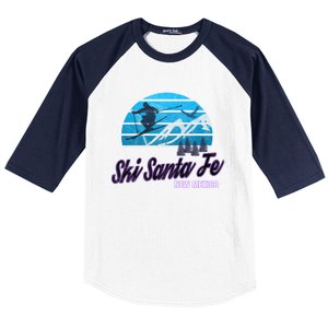 Ski Santa Fe New Mexico Usa Ski Resort Snowboarding Skiing Gift Baseball Sleeve Shirt