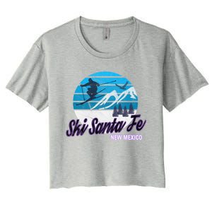 Ski Santa Fe New Mexico Usa Ski Resort Snowboarding Skiing Gift Women's Crop Top Tee