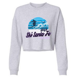 Ski Santa Fe New Mexico Usa Ski Resort Snowboarding Skiing Gift Cropped Pullover Crew