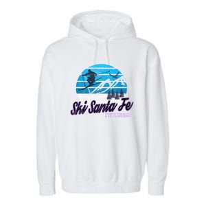 Ski Santa Fe New Mexico Usa Ski Resort Snowboarding Skiing Gift Garment-Dyed Fleece Hoodie