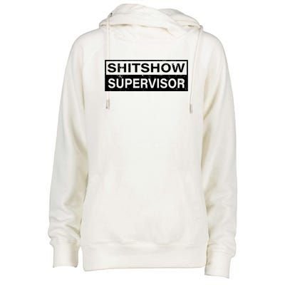 Shitshow Supervisor : Funny Supervisor Of The Shitshow Womens Funnel Neck Pullover Hood