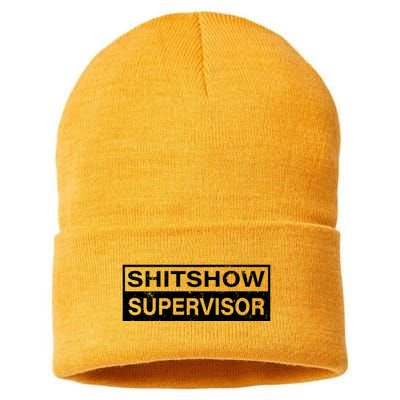 Shitshow Supervisor : Funny Supervisor Of The Shitshow Sustainable Knit Beanie