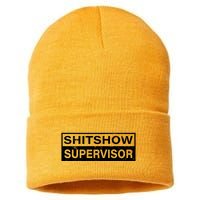 Shitshow Supervisor : Funny Supervisor Of The Shitshow Sustainable Knit Beanie