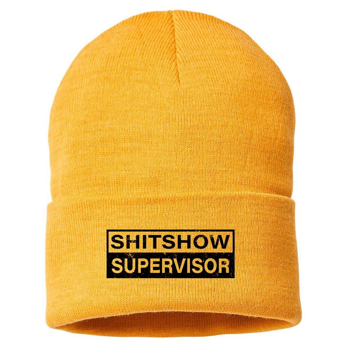 Shitshow Supervisor : Funny Supervisor Of The Shitshow Sustainable Knit Beanie