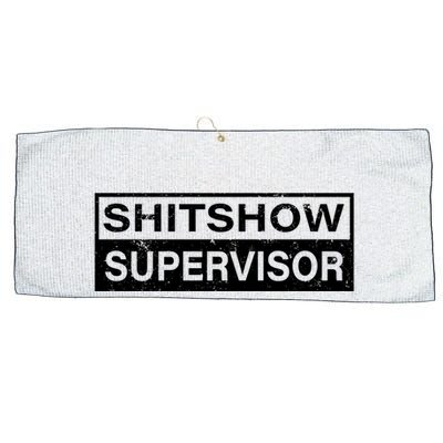 Shitshow Supervisor : Funny Supervisor Of The Shitshow Large Microfiber Waffle Golf Towel