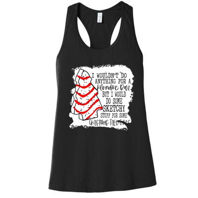 Sketchy Stuff for Some Christmas Tree Cakes Classic Women's Racerback Tank