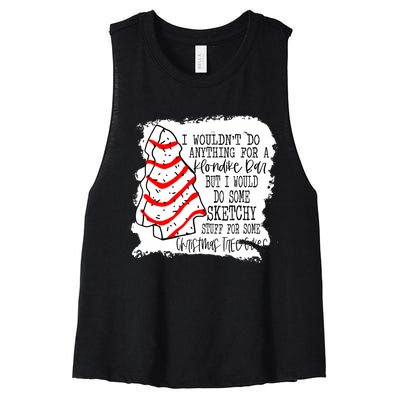 Sketchy Stuff for Some Christmas Tree Cakes Classic Women's Racerback Cropped Tank